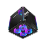 Case Azza 802F Atx Cube Eclosure Gaming Negro 5XFAN Argb/laterales de Vidrio Templado CSAZ-802F - Image 4