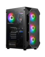 Case Gamdias Gaming Aura GC1/ATX NEGRO/3XUSB/HD AUDIO/4XFAN Argb 12CM/FRONTAL Malla - Lateral Vidrio