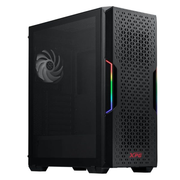 CASE XPG STARKER ATX NEGRO 2x USB/HD AUDIO/ 2x FAN LED/ PANEL VIDRIO TEMPLADO