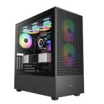Case Gamdias Gaming Talos E3 Mesh Elite/atx Negro/usb+ Type C/hd AUDIO/3XFAN Arg 12CM/FRONTAL Malla - Lateral Vidri