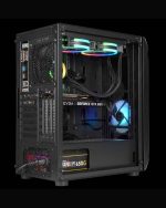 Case Gamdias Gaming Athena E1 Elite/atx NEGRO/3XUSB/HD Audio/fan Argb 12CM/FRONTAL Malla - Lateral Vidrio