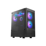 Case Gamdias Gaming Talos E3 Mesh/atx NEGRO/3XUSB/HD AUDIO/3XFAN Arg 12CM/FRONTAL Malla - Lateral Vidrio Templado