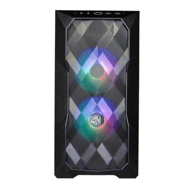 CASE COOLER MASTER TD300 MESH POSTMONDERN ELEGANCE TOWER NEGRO/ 2xUSB30/ HD AUDIO/ 3x FAN 12CM ARGB/ FRONTAL MALLA-LAT