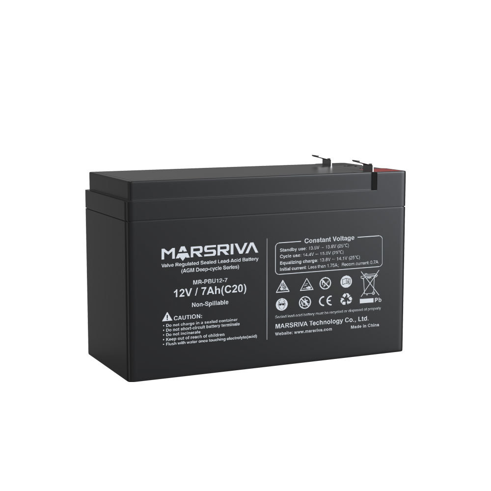 MR-PBU12-7 1 Batería Marsriva 12V 7AH UPS Alarma MR-PBU12-7 - Image 1