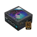 Fuente de Poder Azza 650 W Argb Negra Atx Fcc 80+BRONZE 12V/100-240V/FAN Argb