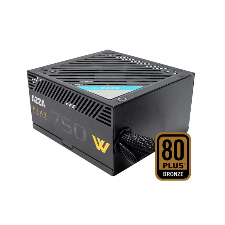 FUENTE DE PODER AZZA 750W NEGRA ATX FCC 80+BRONZE 12V/ 100-240V