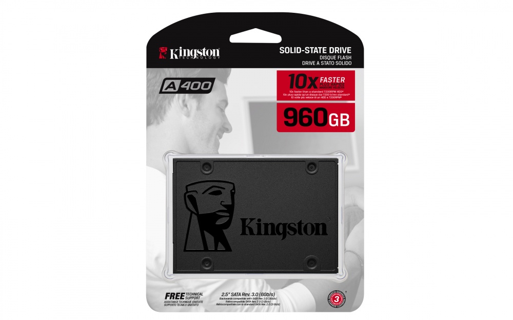 SA400S37 960G 4 Disco Duro Kingston SSD 960 GB A400 SATA Iii - 25" SA400S37/960G - Image 1