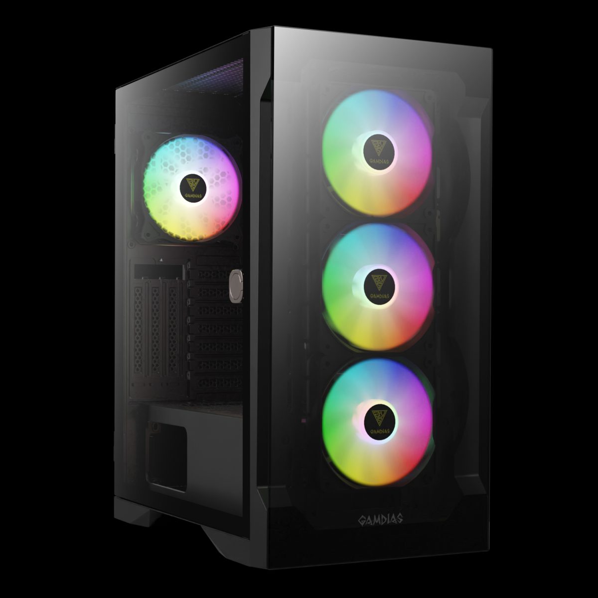 Case Gamdias Gaming Talos E2 Elite/atx NEGRO/3XUSB/HD AUDIO/4XFAN Arg 12CM/FRONTAL y Lateral Vidrio Templado - Image 5