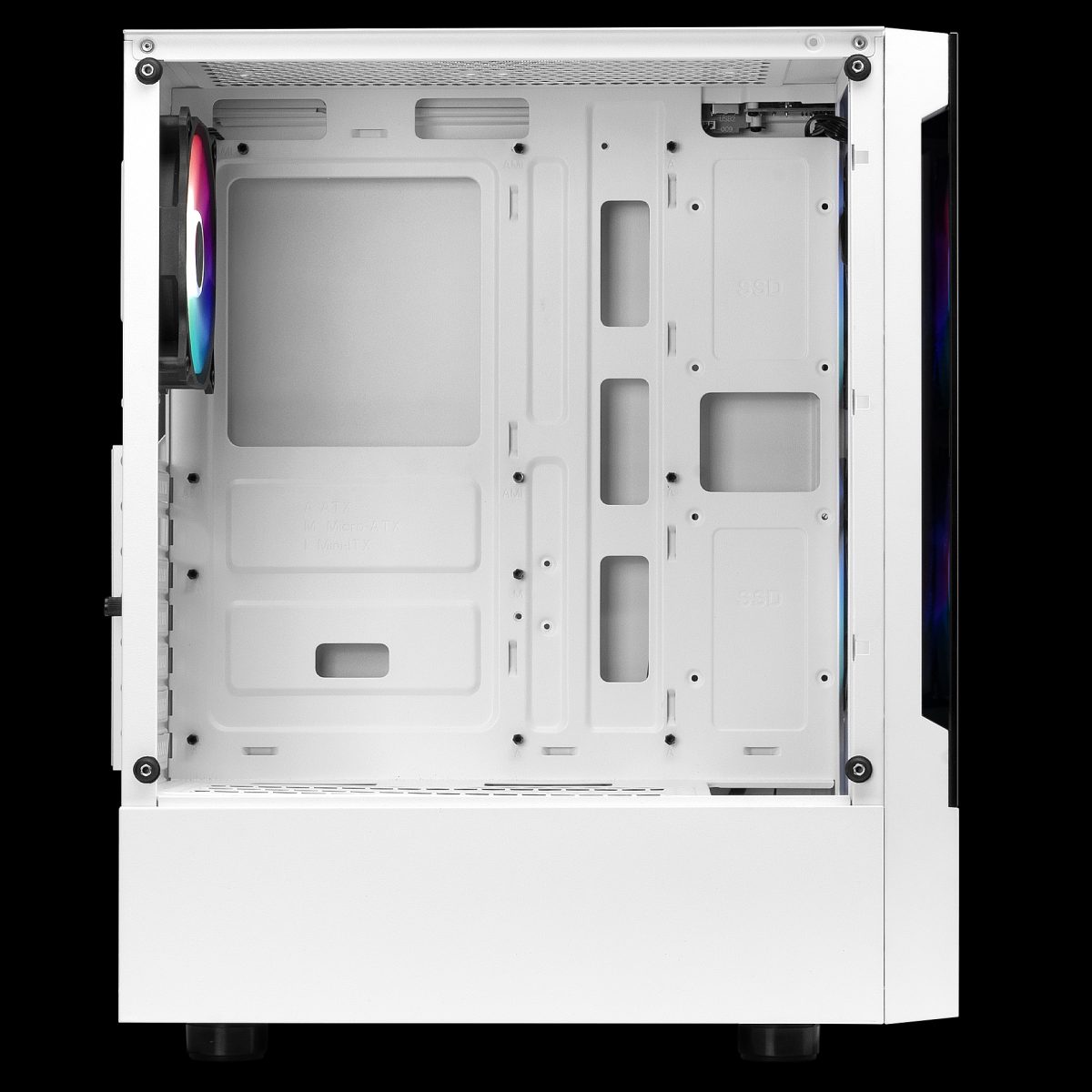 CASE GAMDIAS GAMING TALOS E3/ ATX BLANCO/ 3xUSB/ HD AUDIO/ 3xFAN ARG 12CM/ FRONTAL Y LATERAL VIDRIO TEMPLADO - Image 3