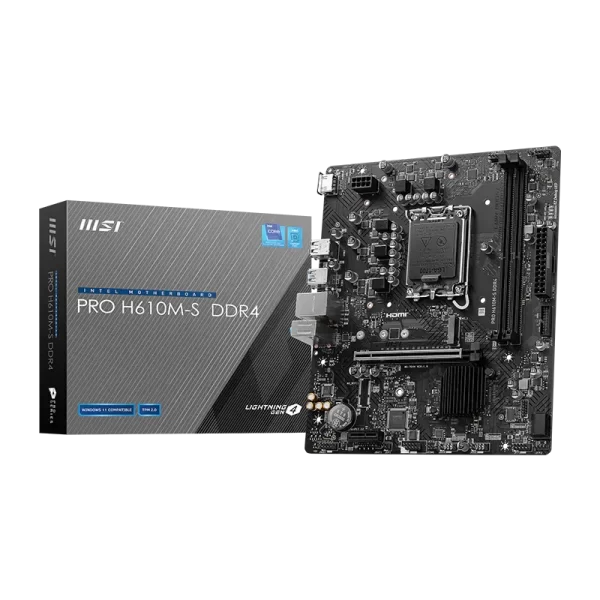 pc mat plus msi pro h610m s ddr4 911 7e44 013 motherboard frontal 01