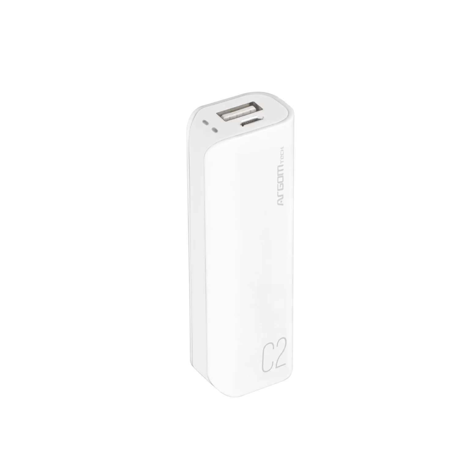POWER BANK ARGOM C2/ ULTRA COMPACTO 2500mAH/ USB/ BLANCO - Image 2