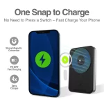 POWER BANK ARGOM MS10 MAGNETICO/ 10000mAH/ ALUMINIUM SILVER - Image 2