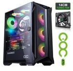 CASE GAMEMAX BRUFEN C1 MID TOWER NEGRO/ USB + 2xUSB 30/ 1 HD AUDIO/ FAN COC 14CM TURBO + 4 FAN ARGB/ LATERAL VIDRIO