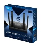 ROUTER CUDY WR1500 WIFI 6 AX1500 DUAL BAND 4 PUERTOS GIGABIT 1000/100/10 Mbps 4 ANTENAS