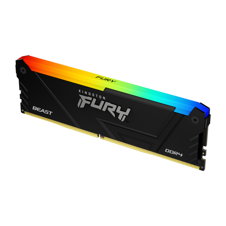 Memoria RAM Kingston 16 GB DDR4 3200 UDIMM FURY Beast RGB P / PC (Empaque Retail)