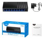SWITCH CUDY GS108D GIGABIT 10/100/1000 Mbps 8 PUERTOS ESCRITORIO