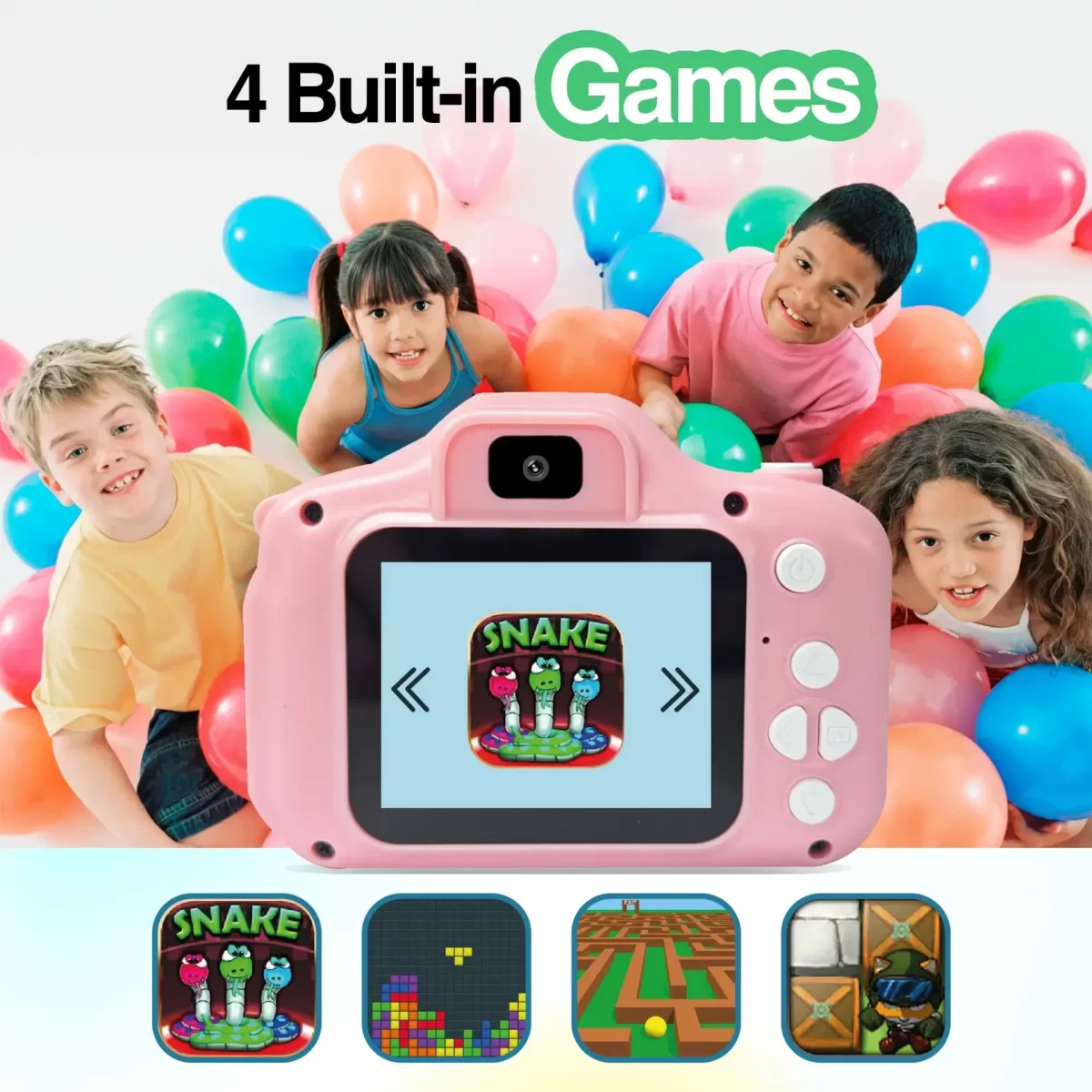 CAMARA DIGITAL ARGOM LENTE DUAL PARA NI?OS/ ROSADO - Image 1