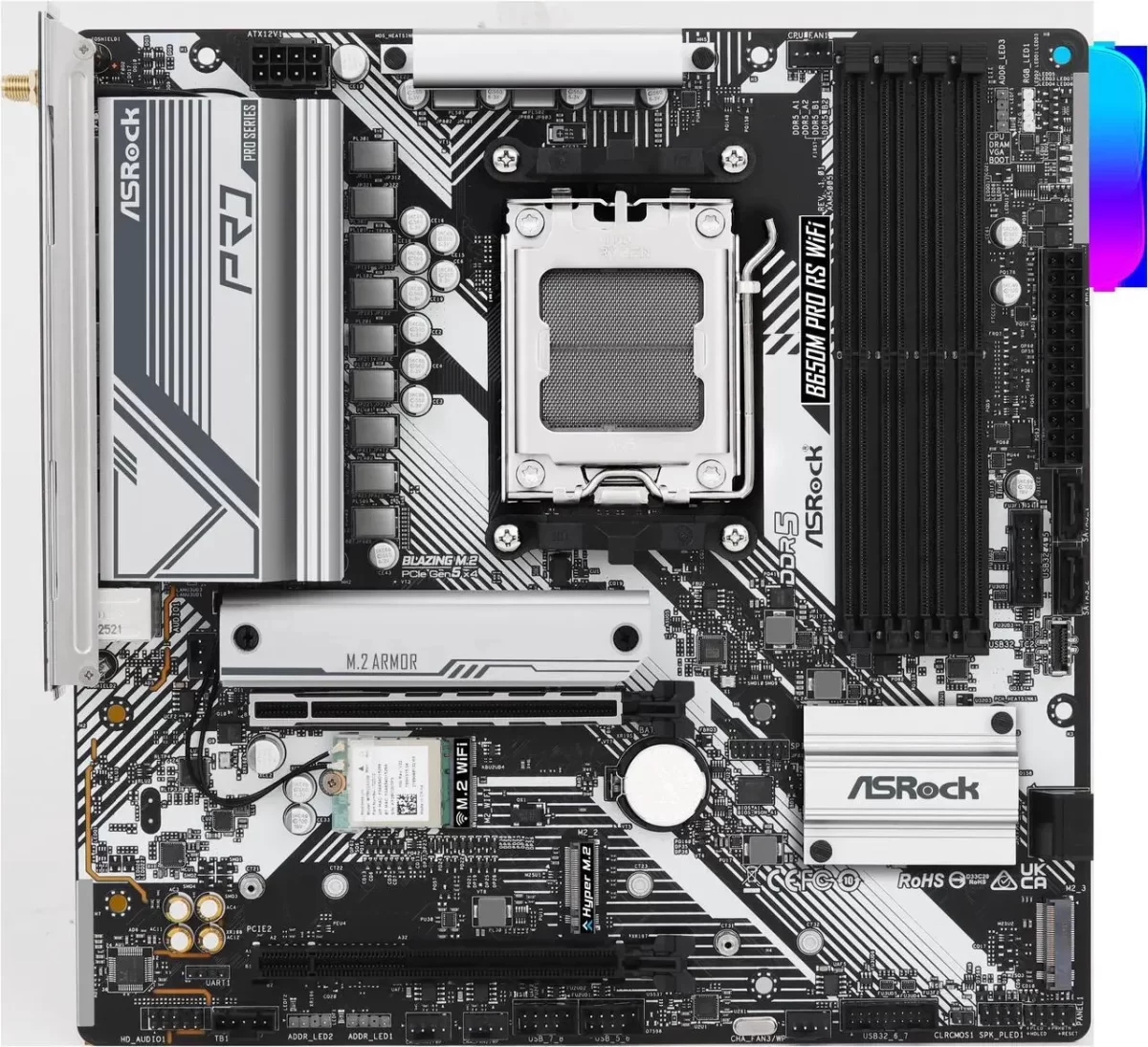pc mat plus motherboard b650m blanca ddr5