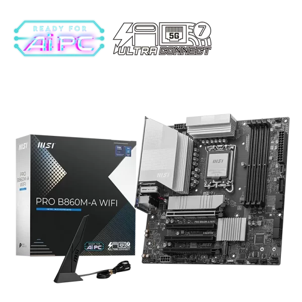 pc mat plus msi b860m gaming plus wifi frontal